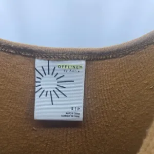 OFFLINE by‎ Aerie Jumpsuit Womens Small Brown Terry Cloth Wide Leg Sleeveless thumbnail 3