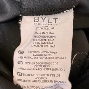 BYLT Women's Black Long Sleeve Collared V-Neck Sweatshirt Sweater Top Size M thumbnail 4