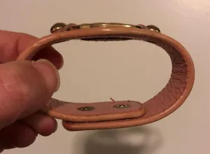 Tory Burch Vintage Y2k  Leather Style Pink Cuff thumbnail 6