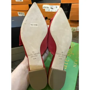 Kate Spade New York‎ RED SATIN Women's Faryn Ballet Flat Size 6.5 Ruffle !!!!!! thumbnail 9
