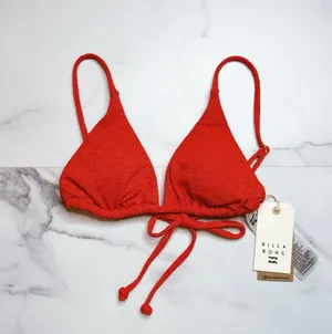 NWT Billabong Good Vibes Slide Tall Triangle Bikini Top thumbnail 3
