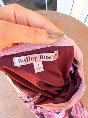 Target Bailey Rose purple/ pink floral bodycon maxi skirt with lace trim sz S #boho thumbnail 5