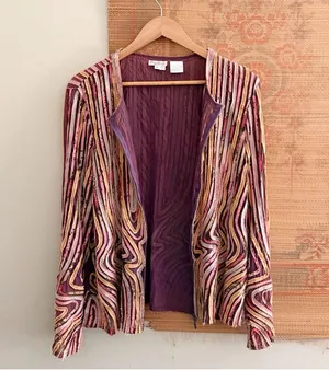 Vintage Wearable Art Mesh Lightweight Jacket thumbnail 1