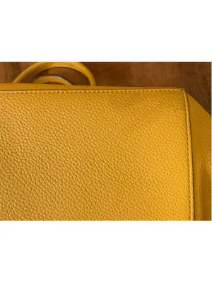 Kate Spade Margaux Saffron Yellow Satchel – Pebbled Leather Crossbody Tote thumbnail 7