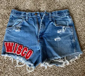 Wisconsin Badgers Custom Made Jean Shorts thumbnail 1