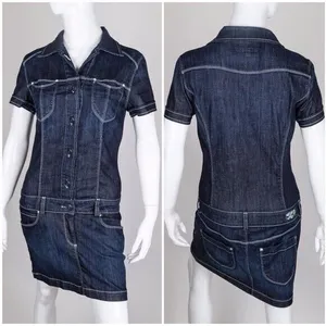AG Adriano Goldschmied The Marilyn Denim Shirt Mini Dress Y2K Indie Sleaze thumbnail 3