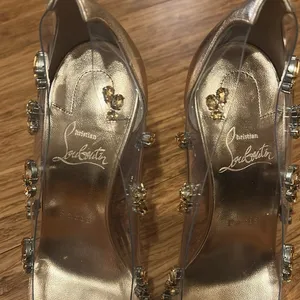 Christian Louboutin Degraqueen Clear Pointed Toe Pump size 38.5 thumbnail 4