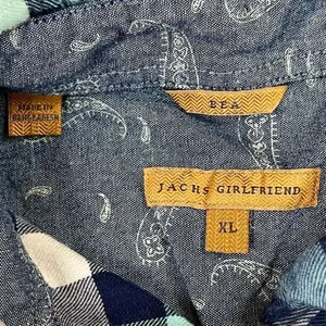 Jachs Girlfriend Bea Plaid Flannel Pearl Snap Western Shirt XL thumbnail 9
