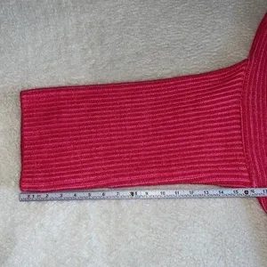 Free People Charlotte‎ Boat Neck Tunic Sweater Pink Oversized Chunky Knit M NWT thumbnail 5