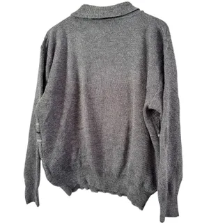 Vintage Collared Henley Pullover Sweater Women’s Size Large Dad Funky 90s thumbnail 2