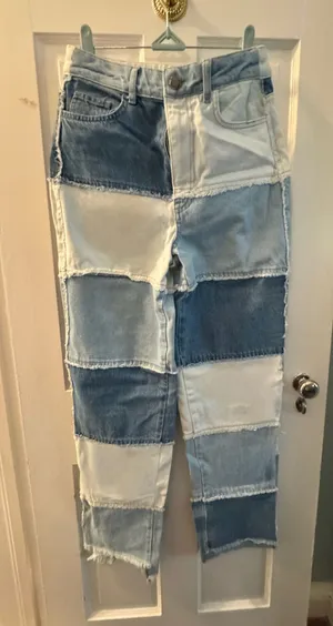 Nasty Gal Patchwork Jeans thumbnail 1