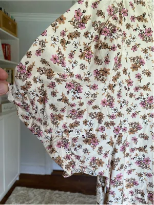 Celebrity‎ Pink Floral Mini Dress Coquette Milkmaid Babydoll Cottagecore XL Boho thumbnail 5