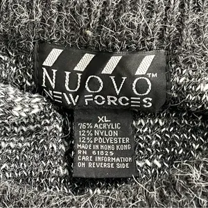 Vintage Nuovo Retro Grandpa Grandma Sweater Unisex Size XL Grunge Acrylic Gray thumbnail 8