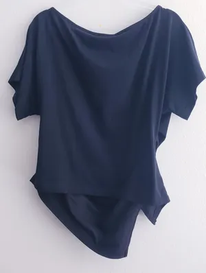 Cider Vertical Short Sleeve  Solid Blouse thumbnail 1