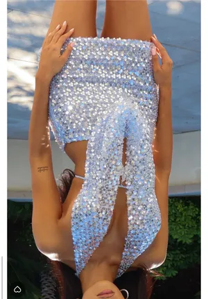 White Fox Boutique Sequin Skirt Set thumbnail 5