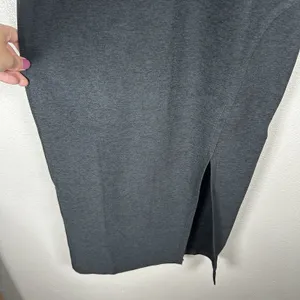NEW Beyond Yoga Spacedye Inspire Midi Dress Womens Sz XS Charcoal Gray Shelf Bra thumbnail 3