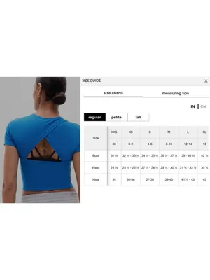 New Athleta M Transcend Open Back Tee Breaker Blue Medium Regular thumbnail 7