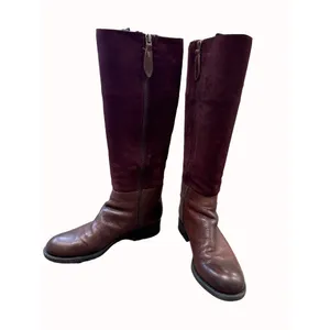 Franco Sarto L Pacer womens red leather brown riding boots shoes 7M SKU 6656 thumbnail 2