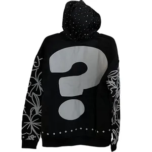 NWOT ~ Unisex Black Y2K Graphic Zip Up Hoodie Streetwear ~ Oversized Small thumbnail 4