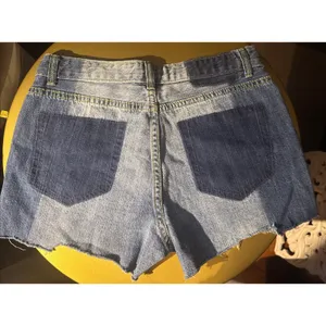 Vintage 00s Y2K Gianni Bini NWT Two Tone Jean Cutoff Shorts Sz XS thumbnail 3