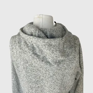 The North Face Crescent Hoodie Pullover Knit Sweatshirt Toggle Gray Womens Large thumbnail 5