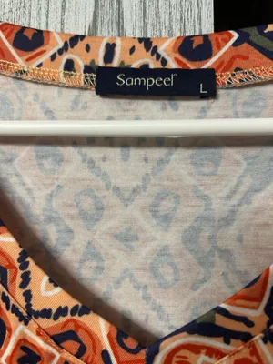 Boho dress size large Orange thumbnail 6