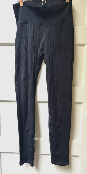 Alo Yoga Leggings Black XS Geometric Diamond Pull On Gym Urban Streetwear Baddie thumbnail 1