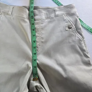 Spanx‎ Stretch Twill Wide Leg Crop Pants Soft Sage Beige 20312R Womens Large L thumbnail 11