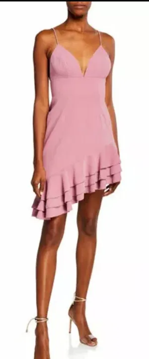 C/MEO‎ Collection Women Temptation Ruffle Hem A-Line Mulberry Pink Dress Size XL thumbnail 1