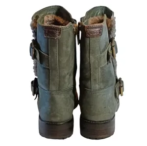 UGG Niels Women's Size 8 Olive Green Moto Boots thumbnail 4
