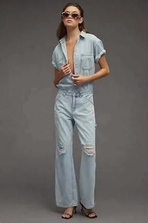 Anthropologie Pilcro Denim Jumpsuit Sz 6 thumbnail 3