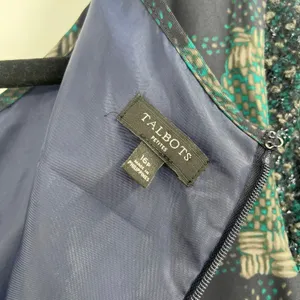 Talbots Tweed Dress Sz 16P Office Preppy Old Money Academia Mix Media Metallic thumbnail 11