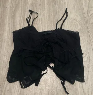 Zara Black Lace Camisole Top thumbnail 1