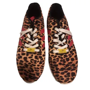 Adidas ZX Flux Sneakers Women’s Leopard Pink Brown Black Sz 8.5 thumbnail 3