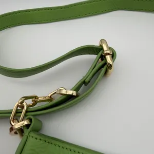 Tory Burch Crossbody Bag Green Pebbled Leather Preppy Classic Colorful Designer thumbnail 9