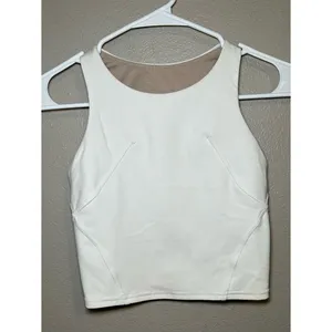 Lululemon Invigorate Training White Cropped Athletic Tank Top Women’s Size 2 thumbnail 3