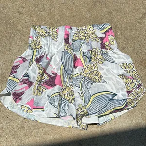 TCEC High Waist Pink and White Shorts with Artistic Flair thumbnail 5