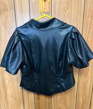 Bagatelle Faux Black Leather Model off duty top thumbnail 3