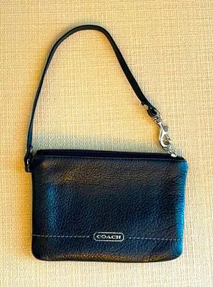 COACH Leather Wristlet.  Black 🖤 thumbnail 1
