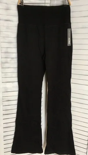 Black Flare Leggings, Large thumbnail 1