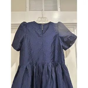 NWT TCEC Navy Blue Jacquard Mini Dress Sz Large Homecoming Wedding Cocktail thumbnail 6
