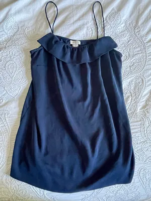 J.Crew navy spaghetti Strap Dress thumbnail 1
