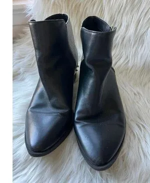 Circus by Sam Edelman Black & white Ankle Boots with Decorative Heel size 8.5 thumbnail 1