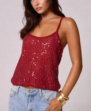Musera Sequin Knit Tank Top thumbnail 1