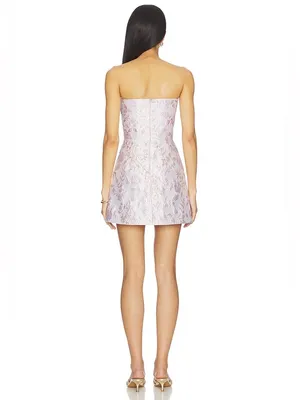 NWT Revolve Sau Lee Jodie Dress Lilac Ash Strapless Mini Dress Size 10 thumbnail 2