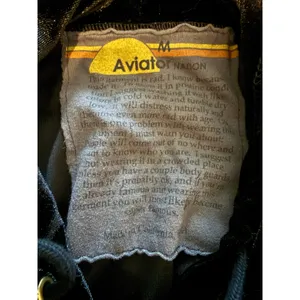 Aviator Nation 5 Stripe Velvet Hoodie Unisex M Black Rainbow Pullover thumbnail 3