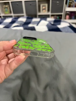 Mosnovo iPhone 14 Pro phone case lime green smiley faces thumbnail 4