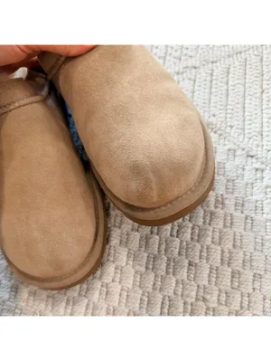 UGG Classic Micro Slip On Boots in Sand Size: 8 thumbnail 3