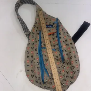 KAVU Cattitude Cats Orange Black Fox Hiking Outdoor Gorpcore Rope Sling Bag thumbnail 3