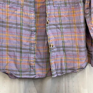 The Nines Boutique XS Purple Plaid checkered Button Down flannel thumbnail 5